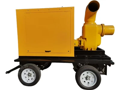 10-inch Self-priming Flood Control And Sewage Drainage Pump With Trailer.